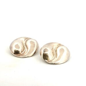 925 Sterling silver large clip on earrings 26.4g